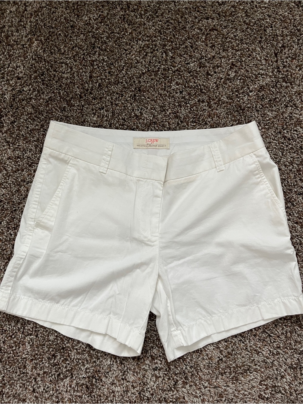 J. Crew White Chino Bermuda Shorts